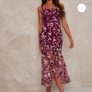 Chi chi London peplum floral dress